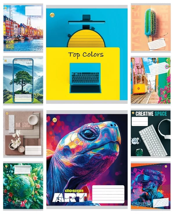 Зошит 60арк. кліт. /ТВ/ "Мікс 4" №ТА51605(10)(160) — фото товару | Канцелярський Сад