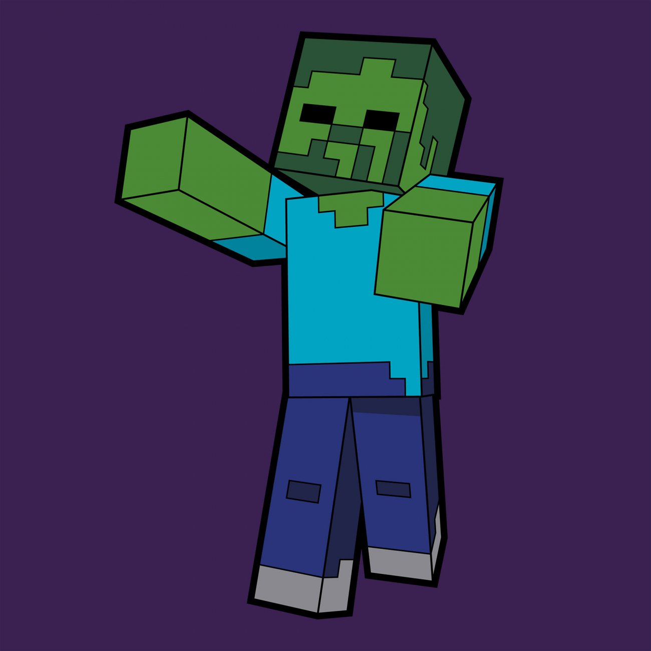 Картини по номерах "Майнкрафт. Зомбі" 25х25см,кольорове полотно №955026/Santi/(30) — фото товару | Канцелярський Сад