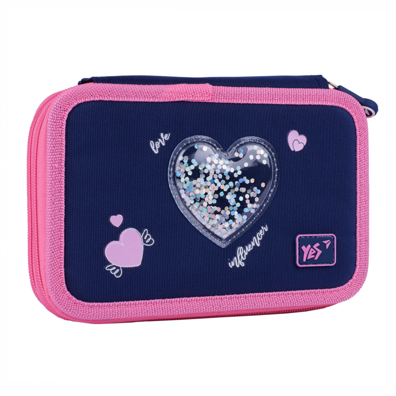 Пенал "Yes" Bright Hearts твердий, подвійн. №HP-01/533640(48) — фото товару | Канцелярський Сад