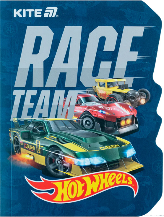 Блокнот А6 60арк. кліт. вирубка "Hot Wheels" №HW25-223/Kite/(50) — фото товару | Канцелярський Сад
