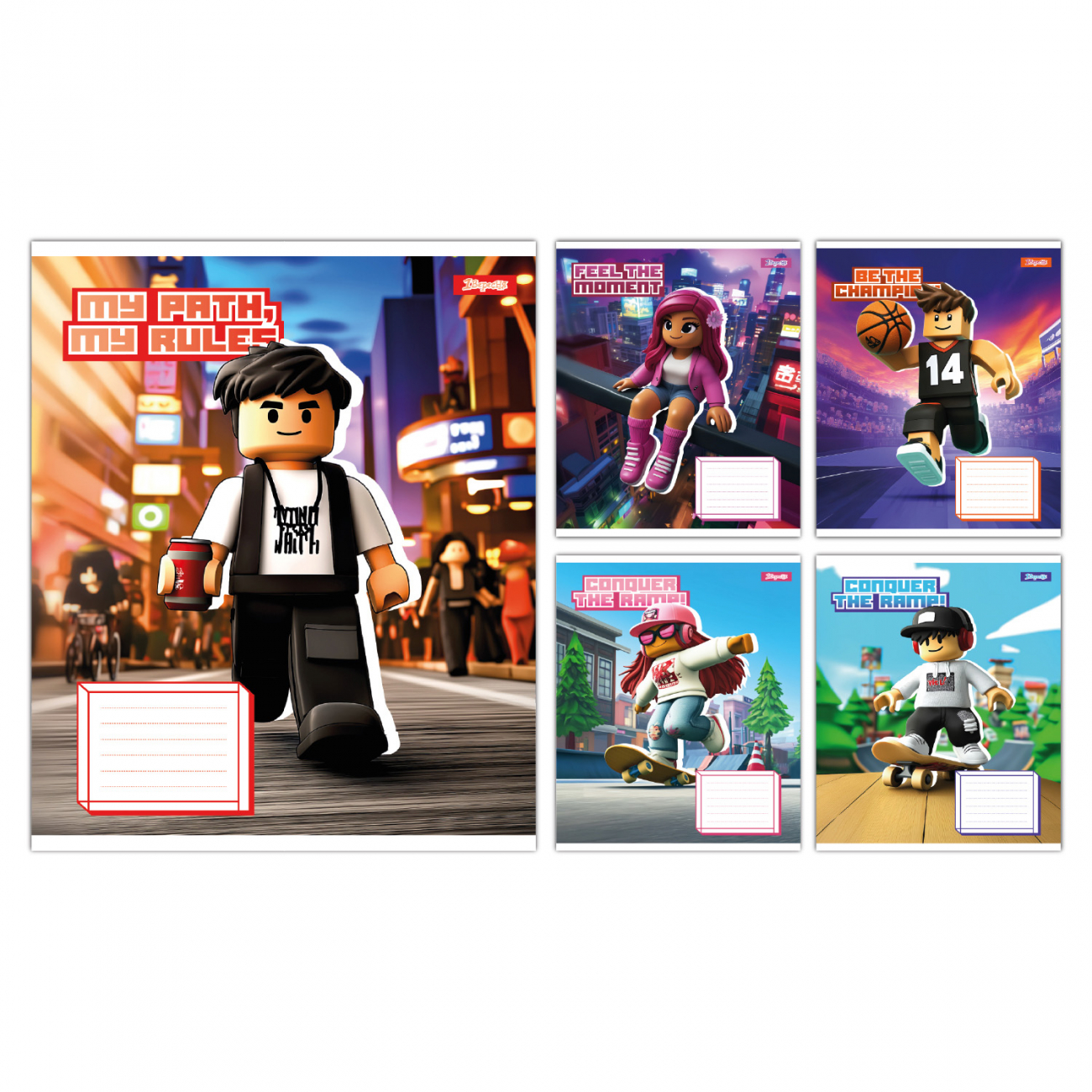 Зошит 12арк. кос.лін. 1В Urban Blocks Series №768181(25)(500) — фото товару | Канцелярський Сад