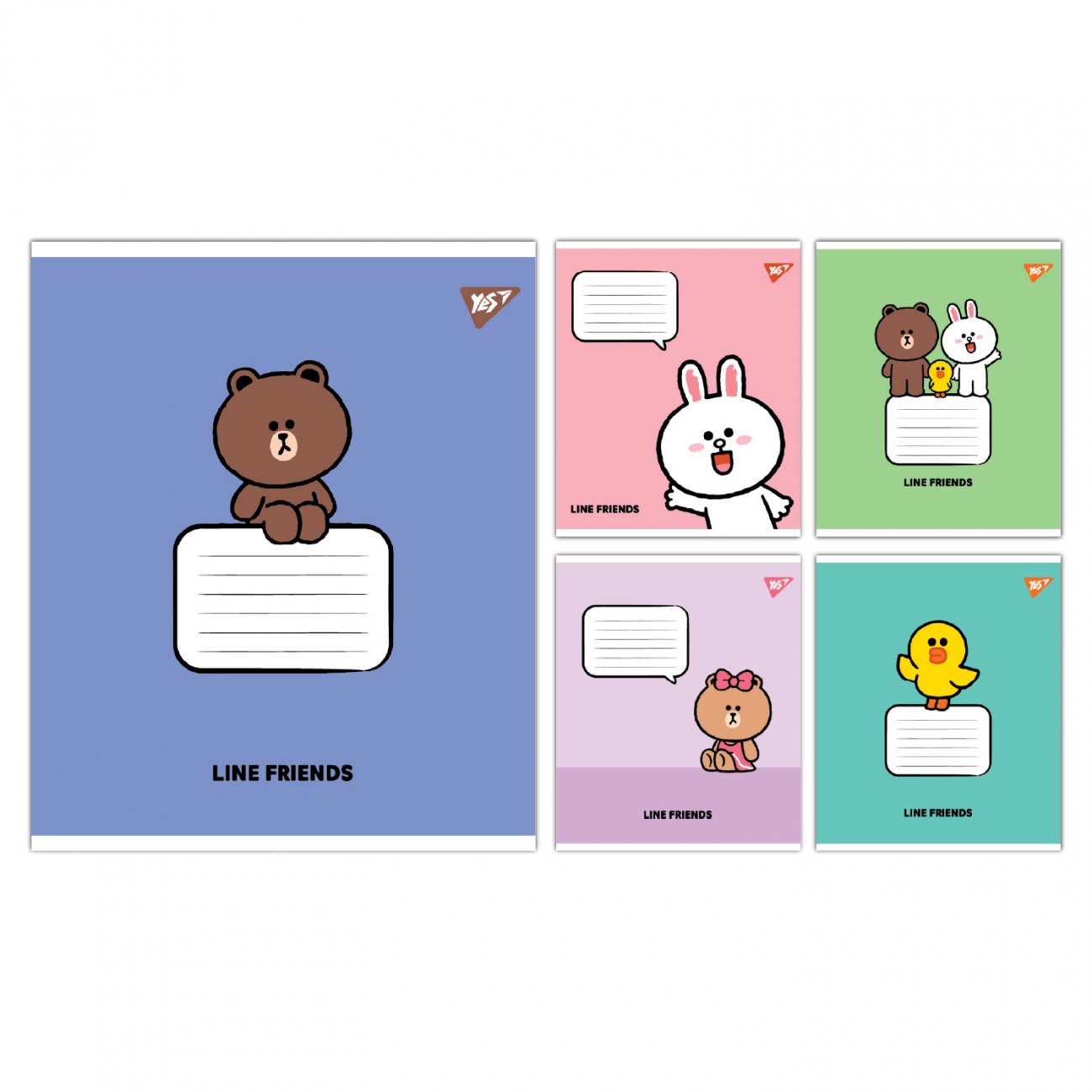 Зошит 12арк. кліт. YES Line Friends Stylish №767645(25)(500) — фото товару | Канцелярський Сад