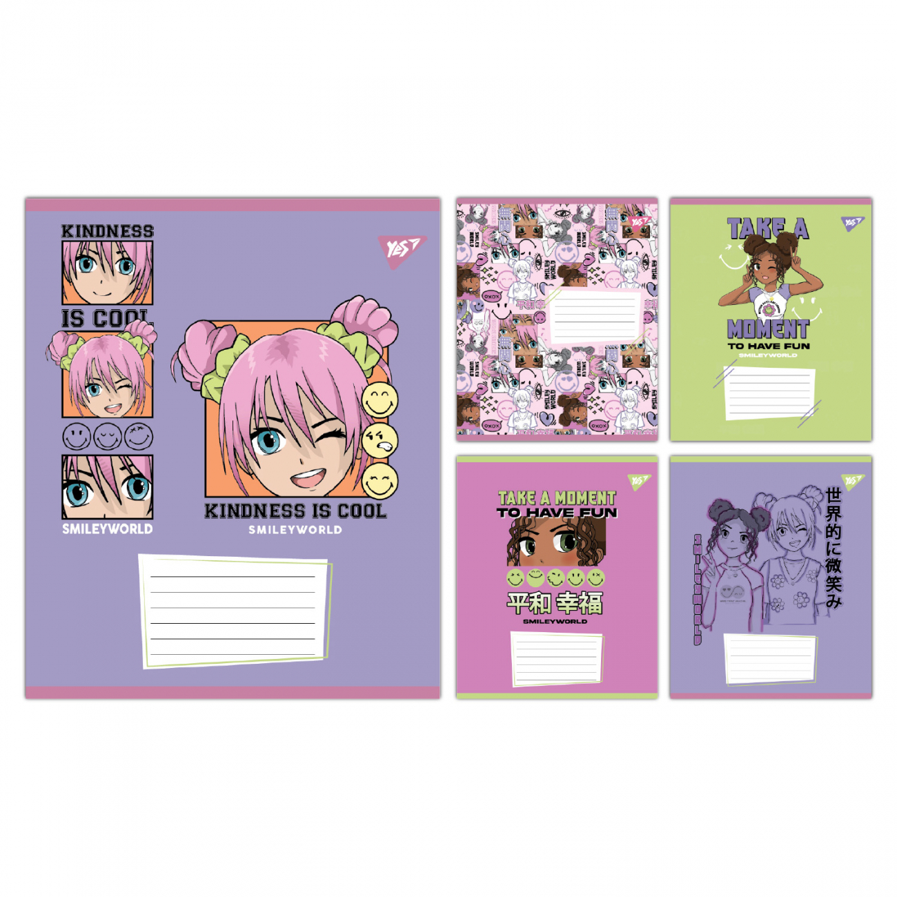 Зошит 12арк. кліт. YES Smiley World Cool №767658(25)(500) — фото товару | Канцелярський Сад