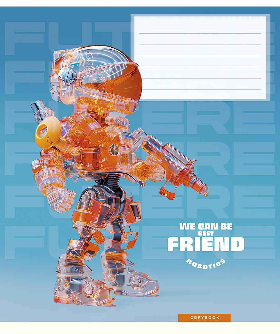Зошит 12арк. кліт. Школярик "We can be best friend/Make the future" №012-3461K(30)(300) — фото товару | Канцелярський Сад