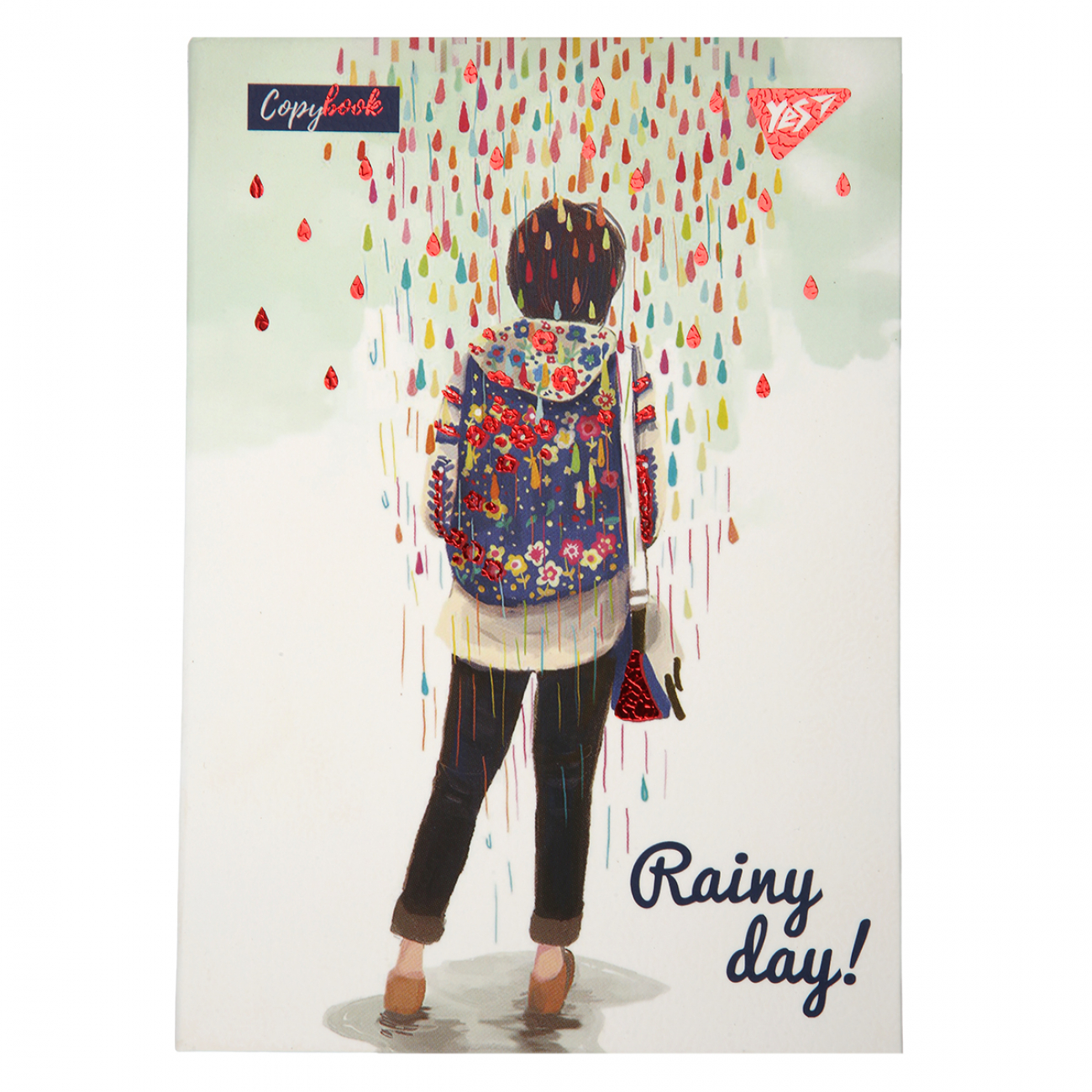 Блокнот А6 64арк. кліт. Rainy day інтегр. №152085/Yes/(20)(40) — фото товару | Канцелярський Сад
