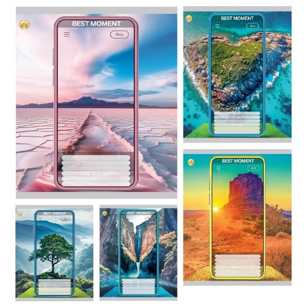 Зошит 96арк. кліт. /ТВ/ "Моменти" №ТА51702(10)(120) — фото товару | Канцелярський Сад