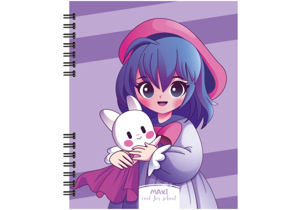 Блокнот пруж. В5 60арк. кліт. пласт. "Maxi" №MX26307(40) — фото товару | Канцелярський Сад