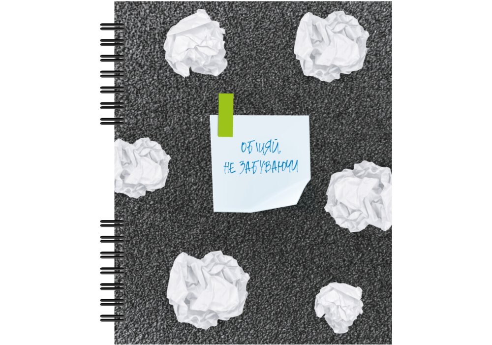 Блокнот пруж. В5 60арк. кліт. пласт. №O25927/Optima/(40) — фото товару | Канцелярський Сад