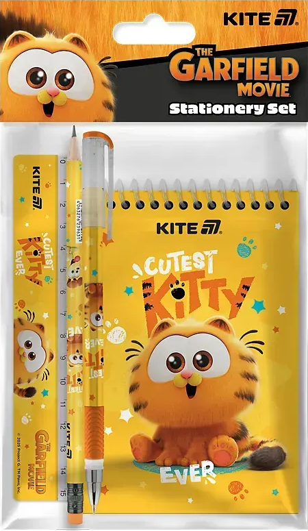 Набір канцтоварів 4 предм. "Kite" Garfield №GF25-S03(20) — фото товару | Канцелярський Сад