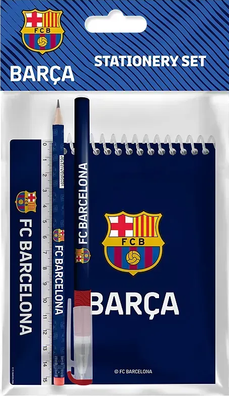 Набір канцтоварів 4 предм. "Kite" FC Barcelona №BC25-S03(20) — фото товару | Канцелярський Сад