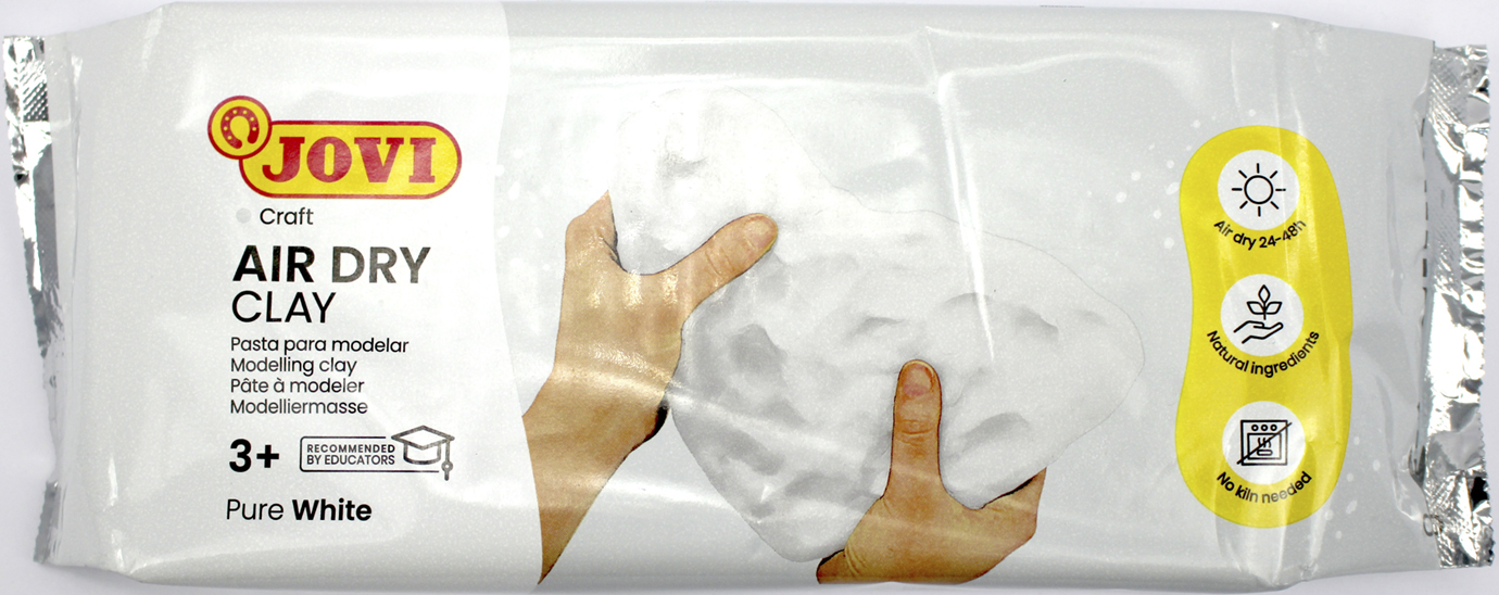 Глина самозастигаюча "Jovi" біла 1000гр №86W/446593(12) — фото товару | Канцелярський Сад