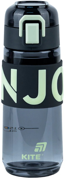 Пляшка для води пласт. "Kite" 550мл сіра №K25-1232-1(12) — купити | Канцелярський Сад