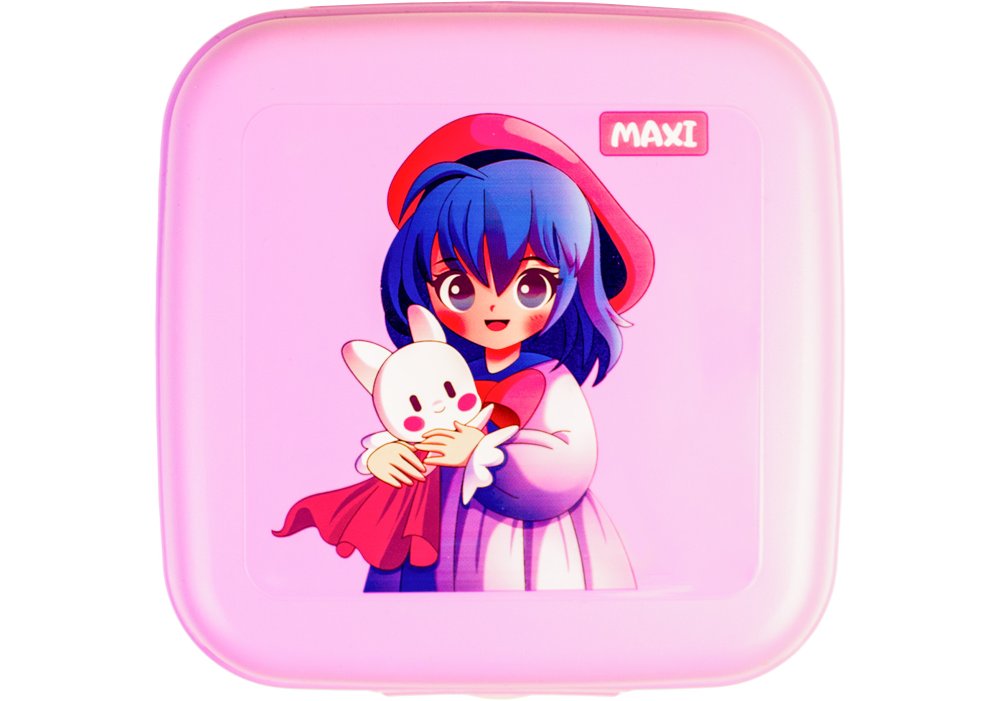 Ланч бокс пласт. "Maxi" 850мл бузковий №MX98143(12) — фото товару | Канцелярський Сад