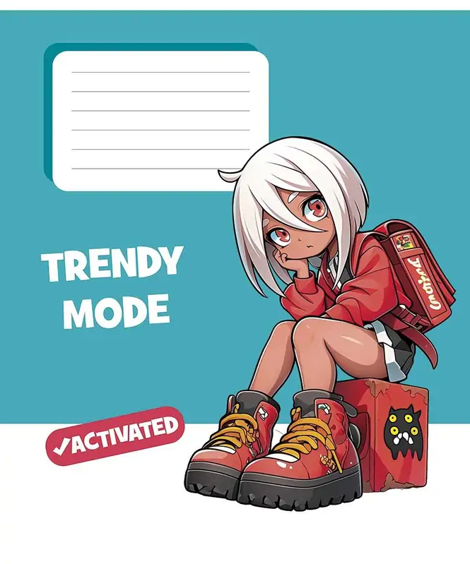 Зошит 18арк. лін. Школярик "дівч" виб.УФ-лак №018-3564L(25)(250) — фото товару | Канцелярський Сад