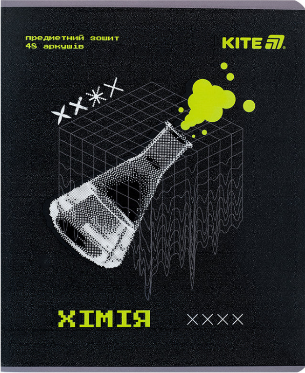 Зошит 48арк. кліт. "Kite" Предметка-Хімія гібр лак+УФ,Techno №K25-240-6(10)(200) — фото товару | Канцелярський Сад