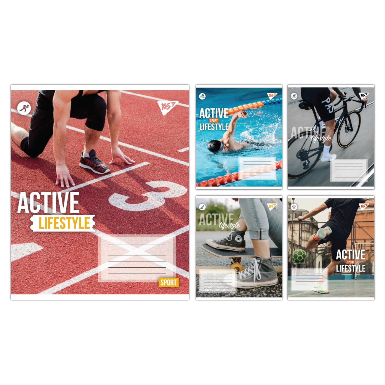 Зошит 48арк. кліт. YES Active lifestyle №767712(10)(200) — фото товару | Канцелярський Сад