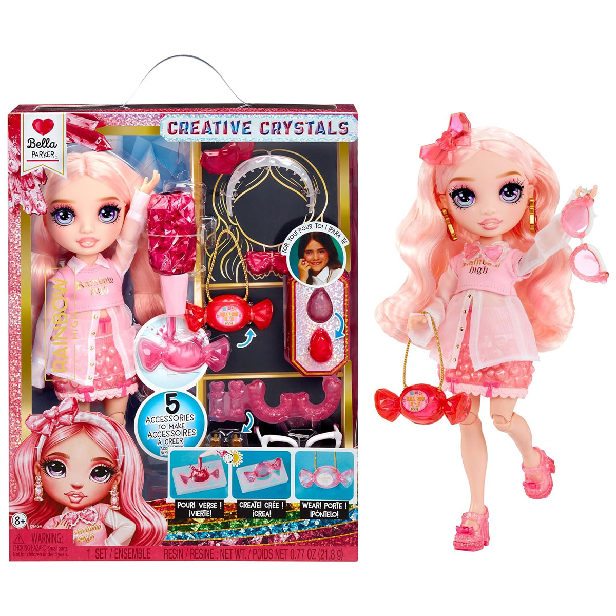 Ігровий набір з лялькою "Rainbow High серії "Creative Crystals"–Белла №121367/КіддіСвіт/(3 — фото товару | Канцелярський Сад