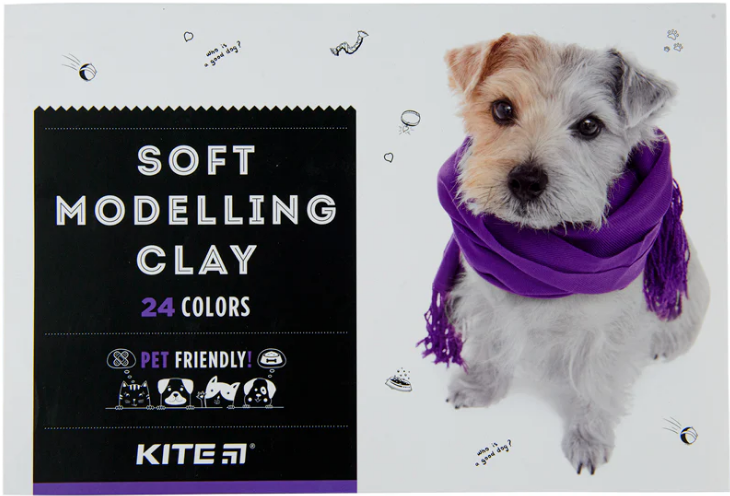 Пластилін "Kite" Hot Wheels 24 кольор. 480гр воск. №HW22-089(24) — фото товару | Канцелярський Сад