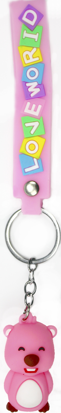 Брелок "Ведмедик" зі стрічкою,рожевий №3242(12) — фото товару | Канцелярський Сад