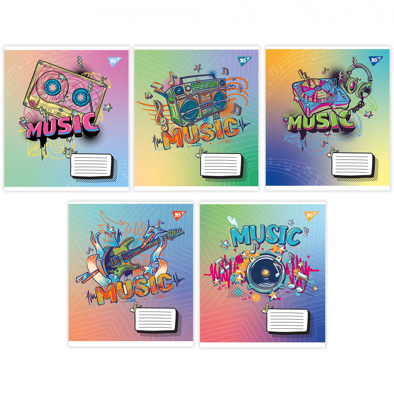 Нотний зошит А5 12арк. Boombox style №766259/Yes/(25)(500) — фото товару | Канцелярський Сад