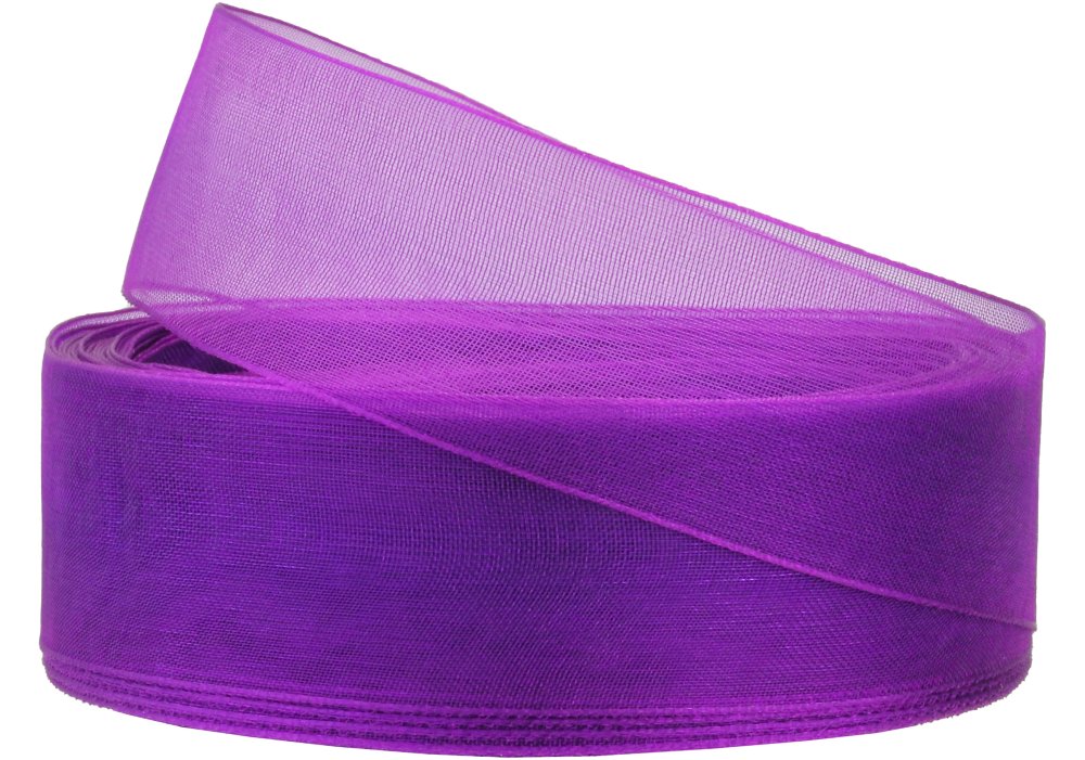 Стрічка органза "Maxi" 2,5смх22,86м фіолетовий №MX62526-1035 — фото товару | Канцелярський Сад