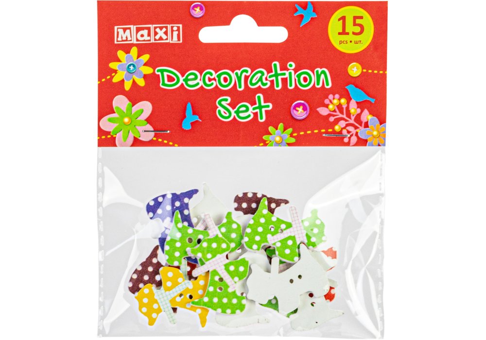 Набір для декорування "Maxi" Песики 2,8х2см 15шт №MX62610(20) — фото товару | Канцелярський Сад