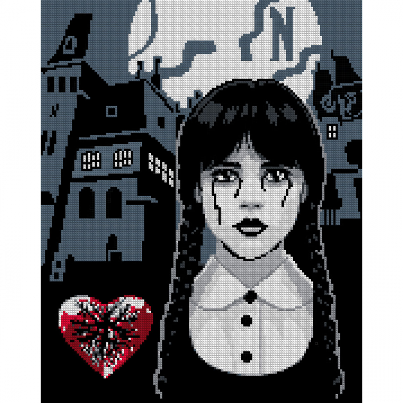 Алмазна мозаїка "Santi" Wednesday. Secrets of Nevermore 40х50см,на підрамнику №955322 — купити | Канцелярський Сад