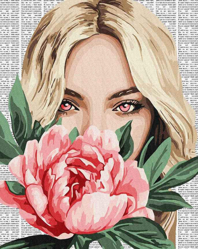 Картини по номерах акрил. "Барвиста поезія: Піівонія" 40х50см №KHO8599/Ідейка/ — фото товару | Канцелярський Сад