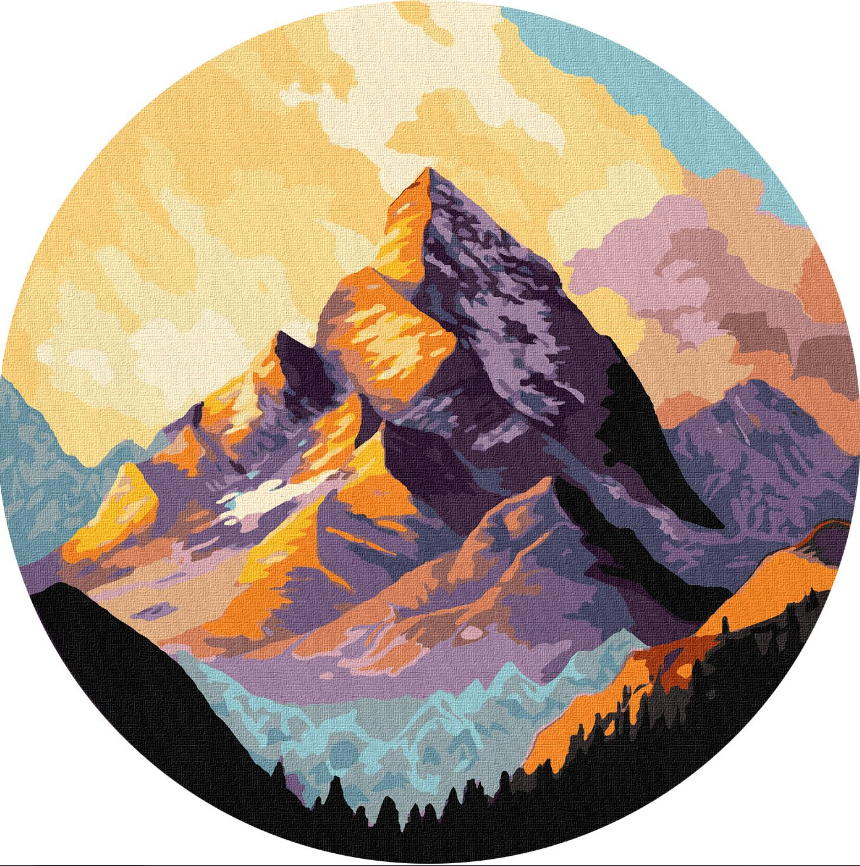 Картини по номерах акрил. "Фарби природи" d-33см №KHO-R1037/Ідейка/ — фото товару | Канцелярський Сад