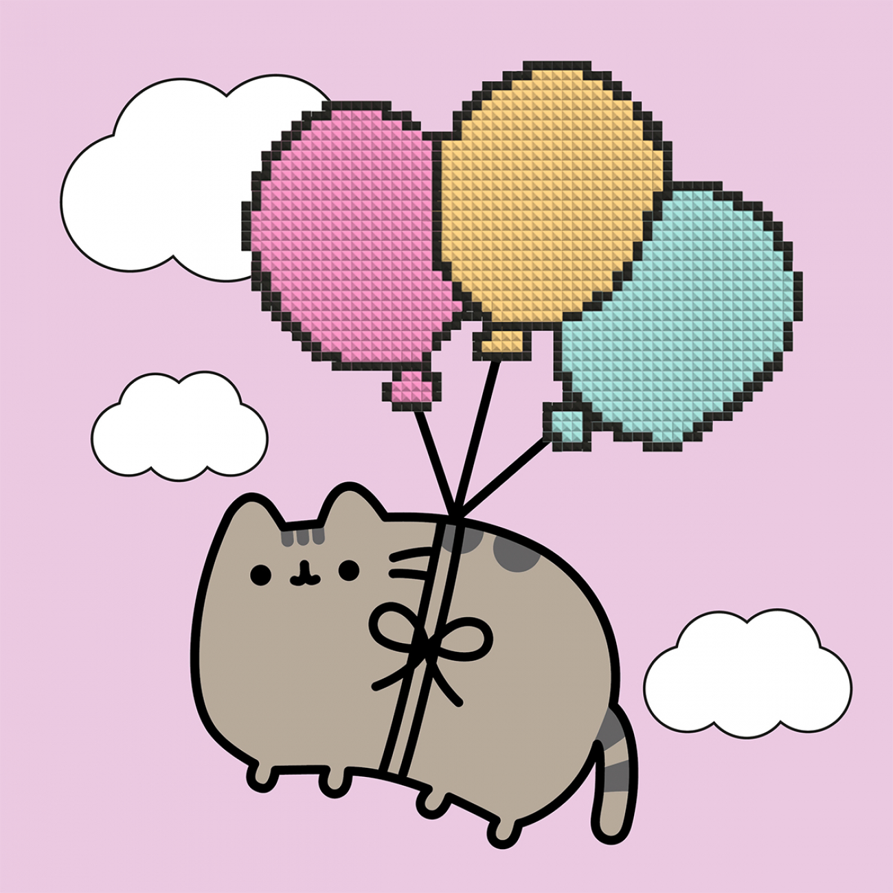 Картина за номером з алмазною мозаїкою "Пушин.Політ на повітряних кульках" 25х25см №954936 — купити | Канцелярський Сад