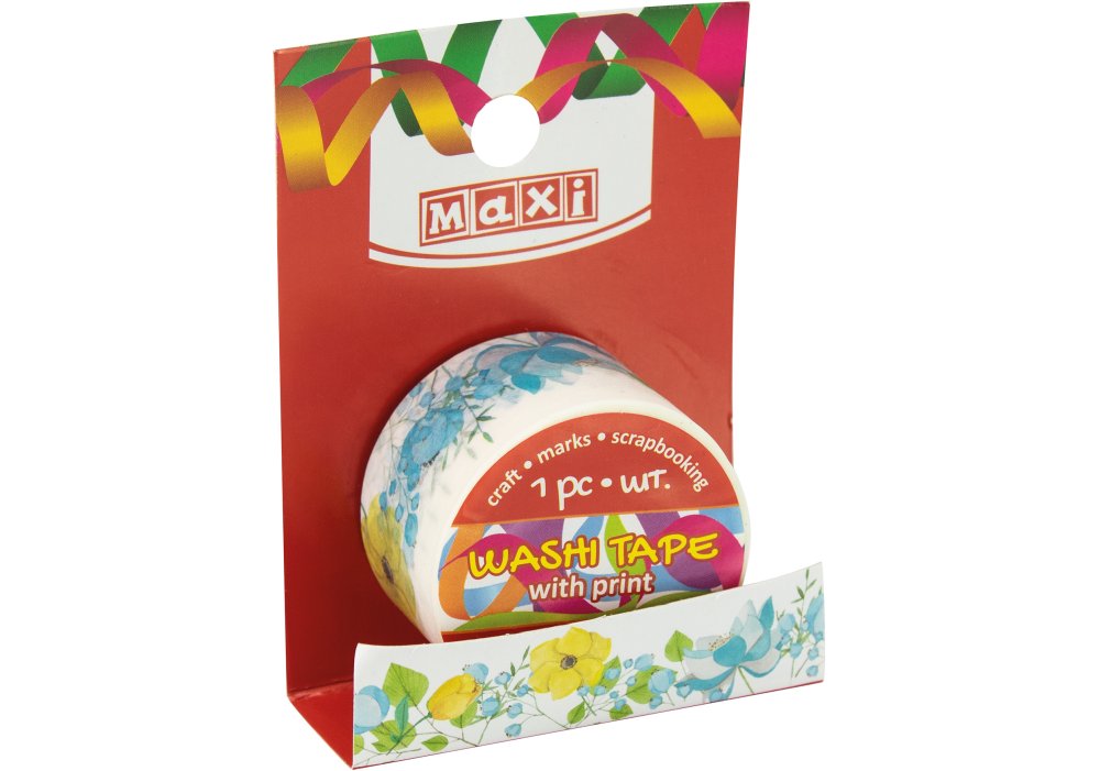 Стрічка декор. "Maxi" з принтом 25ммх3м №MX62013(20) — фото товару | Канцелярський Сад