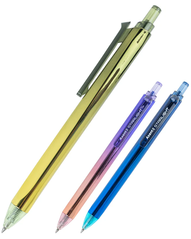 Ручка авт. гел. "Axent" №AG1127-02-A Starlight 0,5мм синя(18) — фото товару | Канцелярський Сад