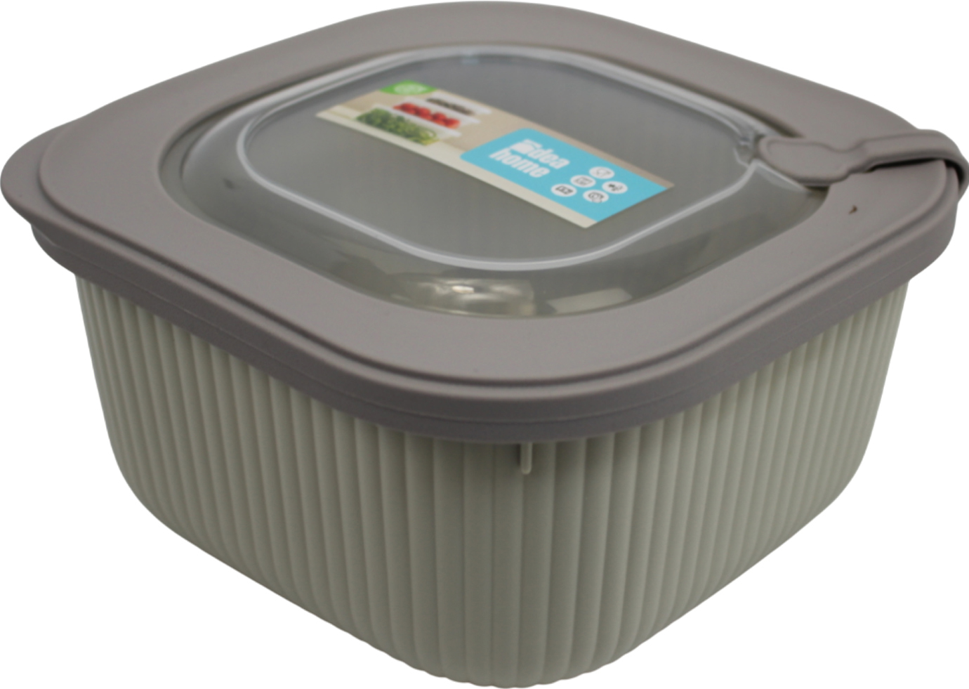 Контейнер для харч. прод. пласт. "Idea Home Line Box Bej" 1,8л квадр. №00683(24) — фото товару | Канцелярський Сад