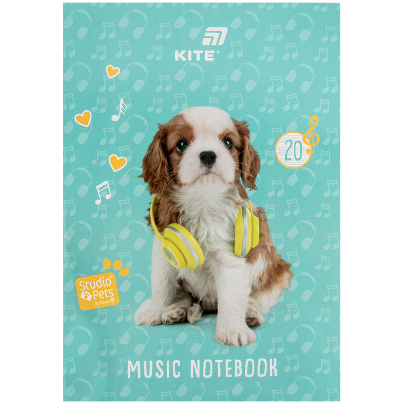 Нотний зошит А4 20арк. Studio Pets №SP26-404/Kite/(10) — фото товару | Канцелярський Сад