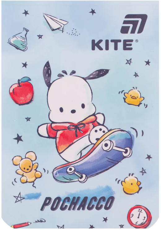Блокнот А7 48арк. кліт. м'яка обкл. "Pochacco" №PC26-224/Kite/(10) — фото товару | Канцелярський Сад