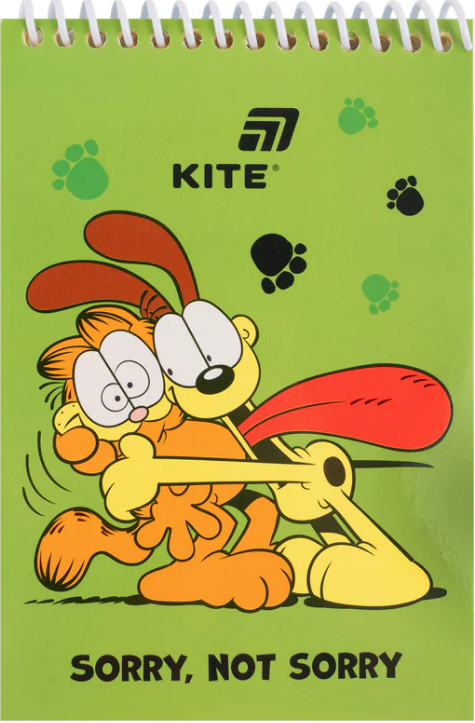 Блокнот пруж. А6 48арк. б/лін. Garfield №GF26-196/Kite/(20) — фото товару | Канцелярський Сад