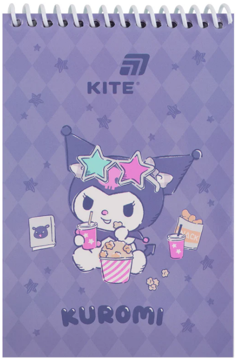 Блокнот пруж. А6 48арк. б/лін. пласт. Hello Kitty №HK26-196-2/Kite/(20) — фото товару | Канцелярський Сад