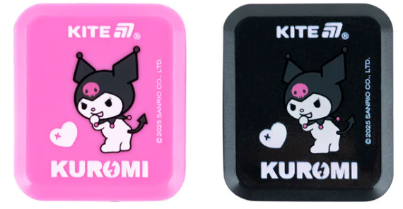 Точилка "Kite" №HK25-116-2 Kuromi прямокут.,з конт.(24) — купити | Канцелярський Сад