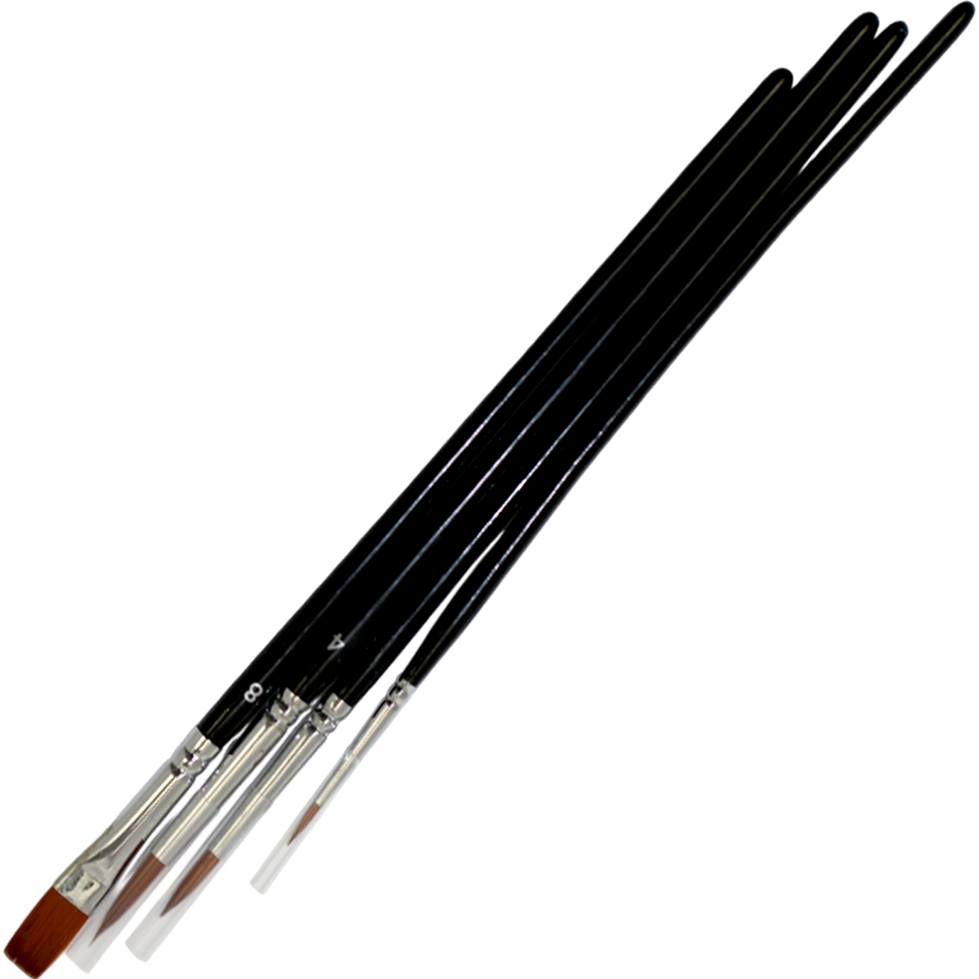 Набір пензлів худож. 4шт "Arteo" №187103 (синтетика кругла №1,3,4,плоска №8) — фото товару | Канцелярський Сад