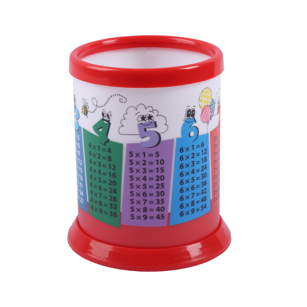 Стакан для ручок "1B" №940409 "Таблиця множення" розбірний,червоний(20) — фото товару | Канцелярський Сад