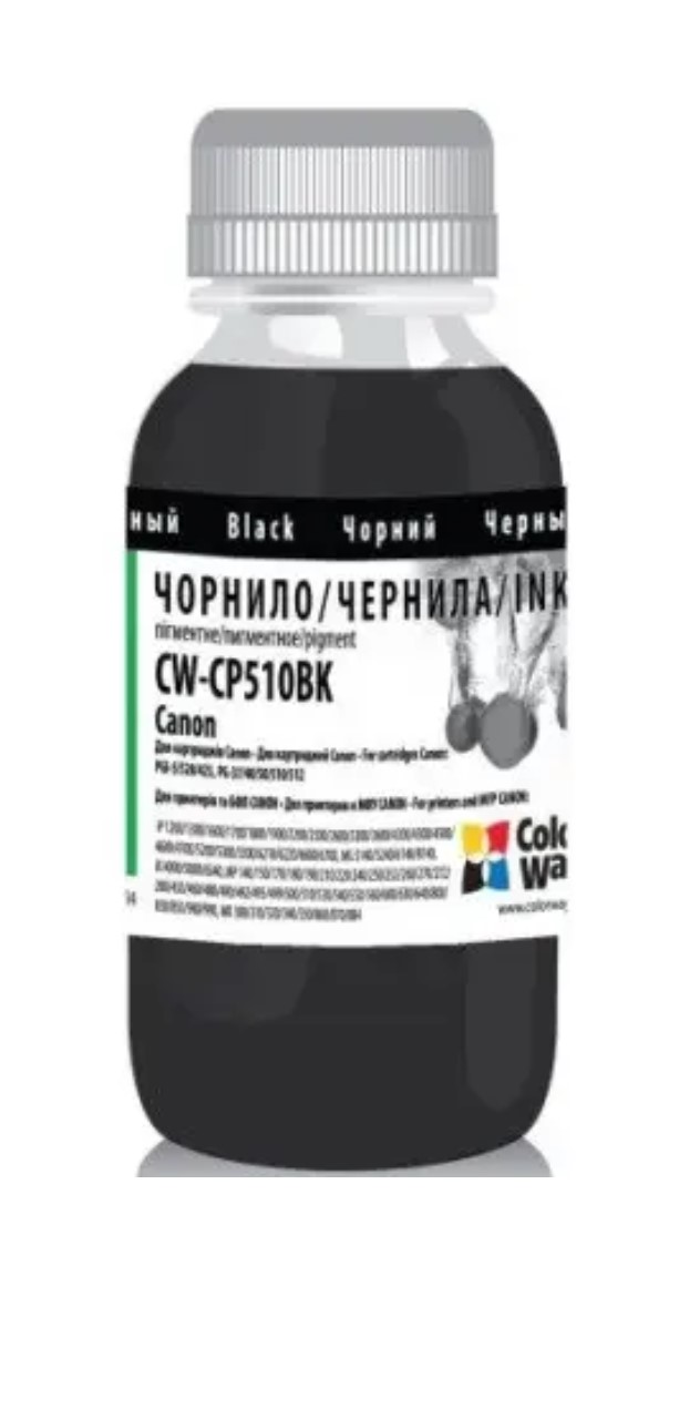 Чорнило ColorWay Canon CP-510BK Pigm. 100мл black — купити | Канцелярський Сад
