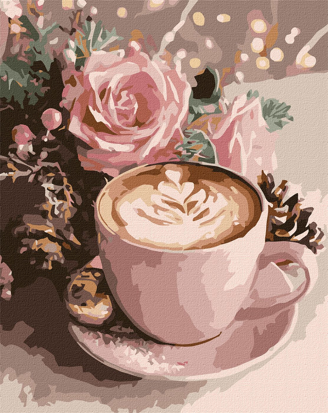 Картини по номерах акрил. "Новорічне капучіно з фарбами металік" 40х50см №KHO5743/Ідейка/ — фото товару | Канцелярський Сад