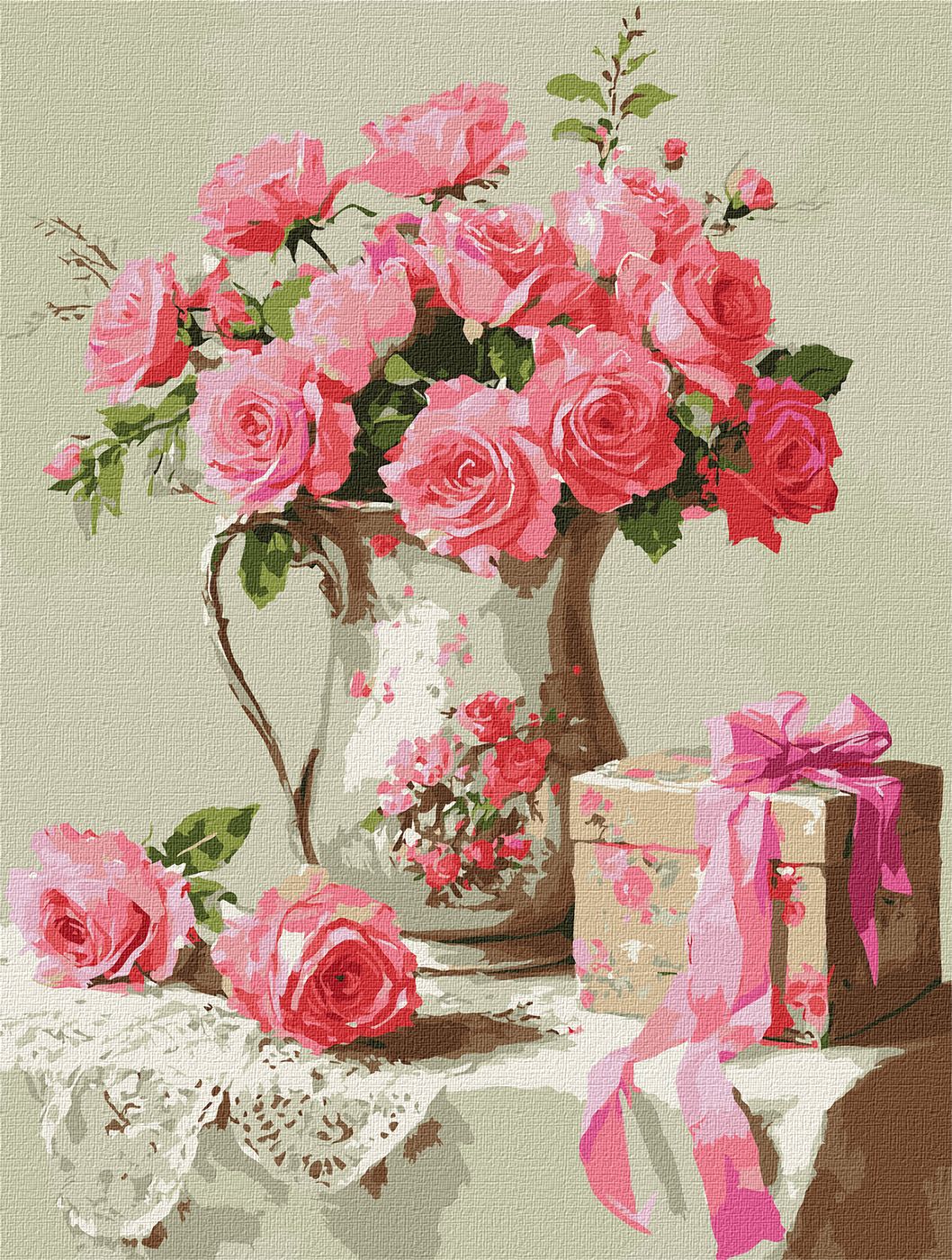 Картини по номерах акрил. "Рожевий подарунок" 30х40см №KHО3318/Ідейка/ — фото товару | Канцелярський Сад