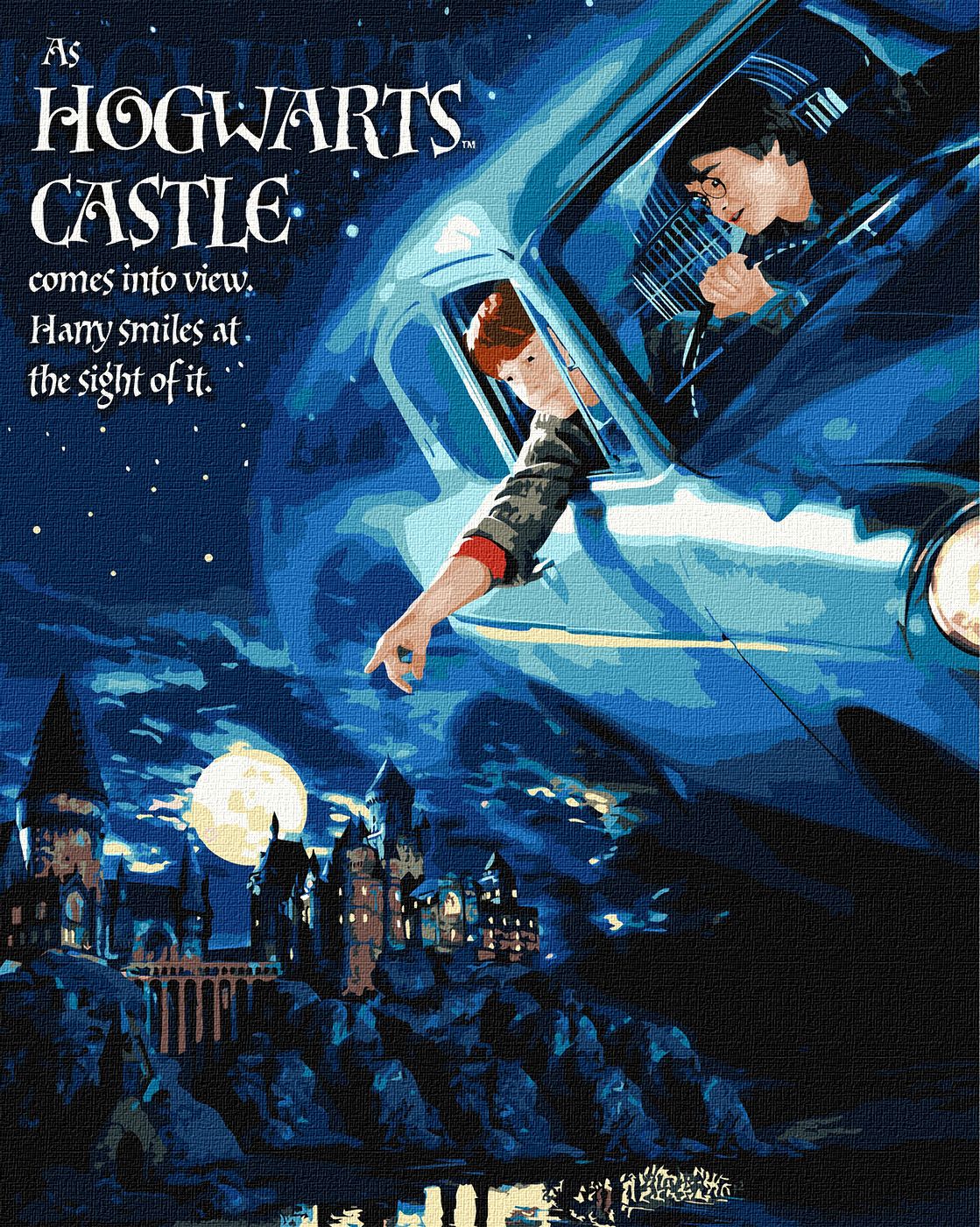 Картини по номерах акрил.WB "Harry Potter:Політ на авто з фарбами металік" 40х50см/Ідейка/ — фото товару | Канцелярський Сад