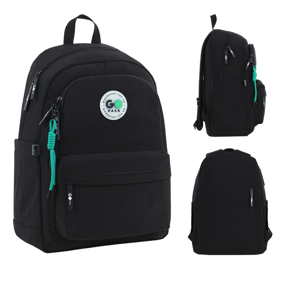 Рюкзак "GoPack" Education Teens 2від.,4карм. 141L чорний №GO26-141L-3(10) — купити | Канцелярський Сад