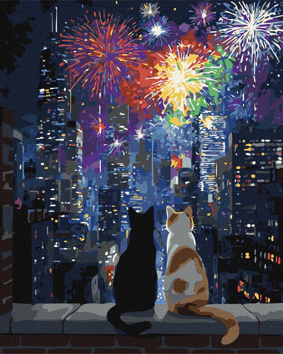 Картини по номерах акрил. "Нічне побачення" 40х50см №KHO6876/Ідейка/ — фото товару | Канцелярський Сад