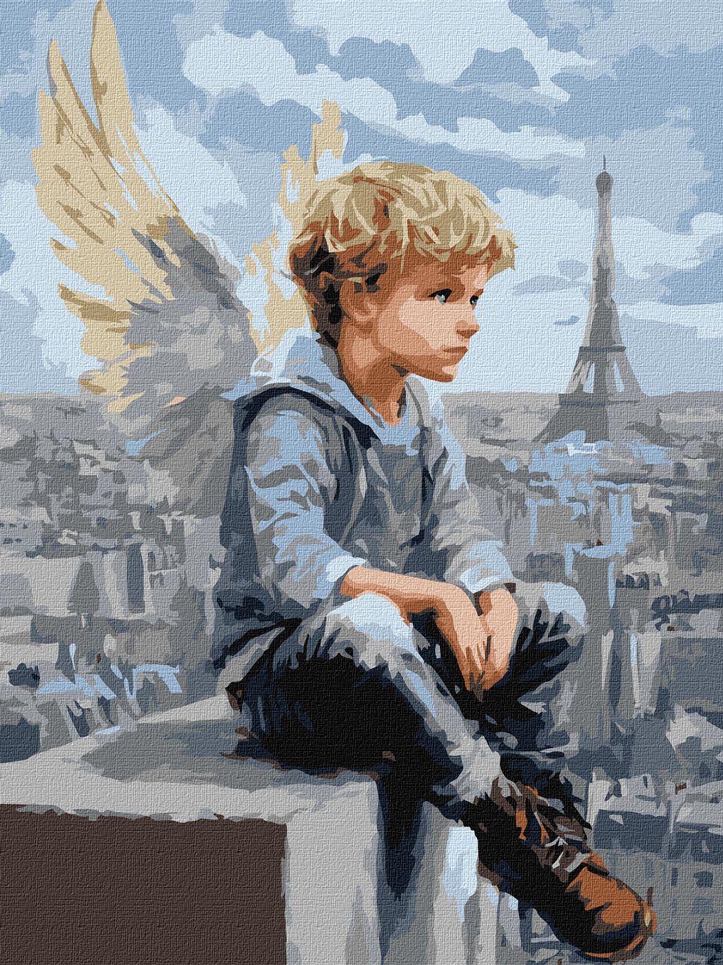 Картини по номерах акрил. "Хлопчик-янгол" 30х40см №KHO8684/Ідейка/ — фото товару | Канцелярський Сад