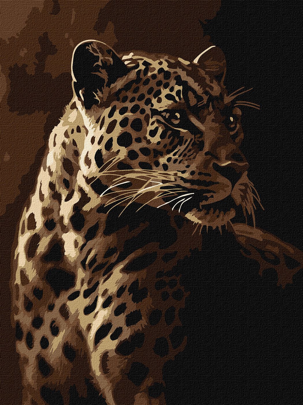 Картини по номерах акрил. "Погляд леопарда" 30х40см №KHO6668/Ідейка/ — купити | Канцелярський Сад