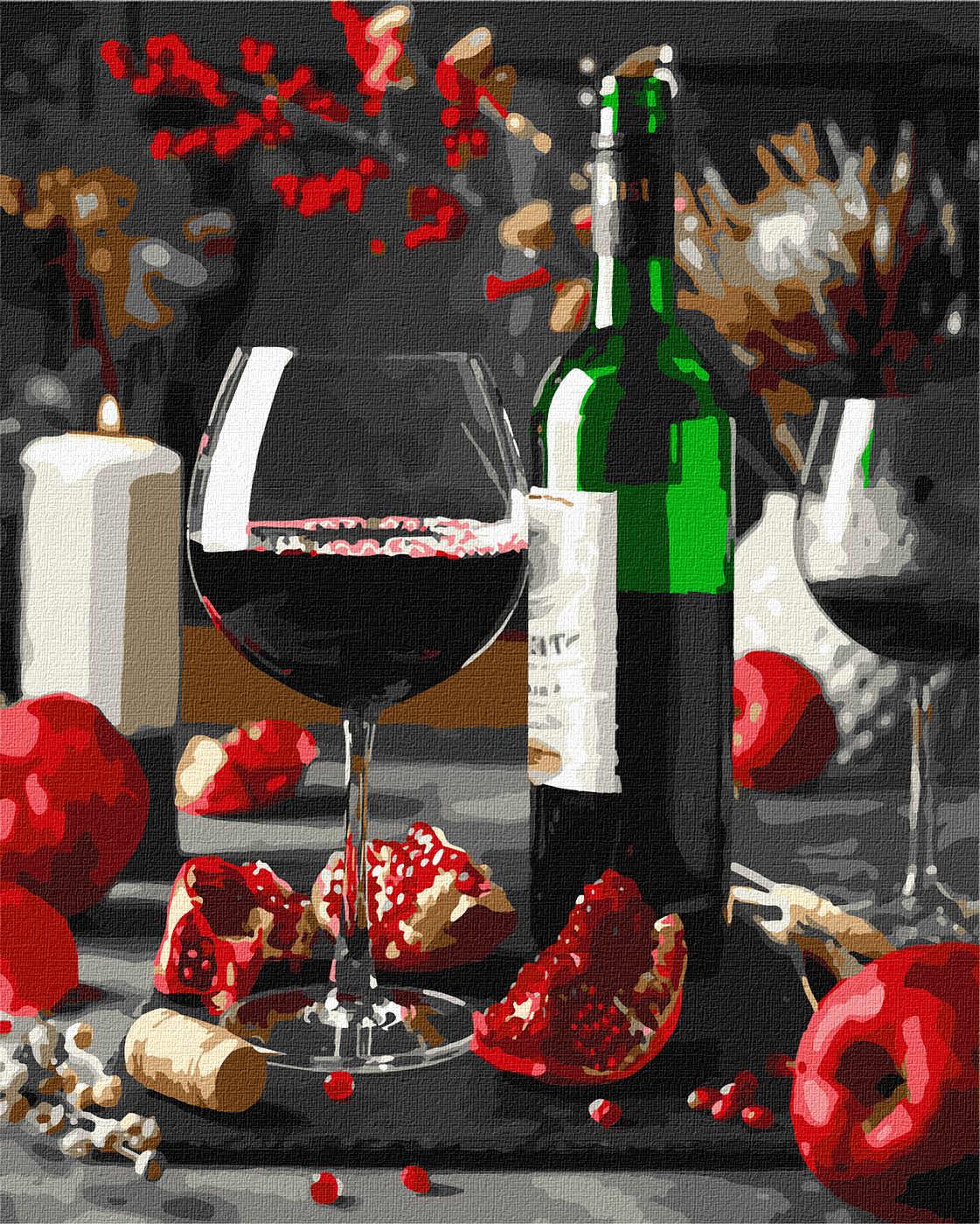 Картини по номерах акрил. "Гранатова насолода" 40х50см №KHO5671/Ідейка/ — фото товару | Канцелярський Сад