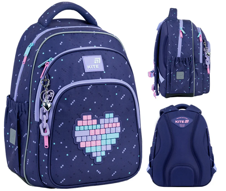Рюкзак "Kite" Education 763M Type Love 3від.,2карм. №K26-763M-2(6) — фото товару | Канцелярський Сад